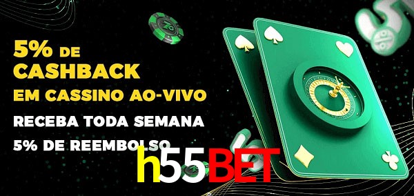 Promoções do cassino ao Vivo h55bet
